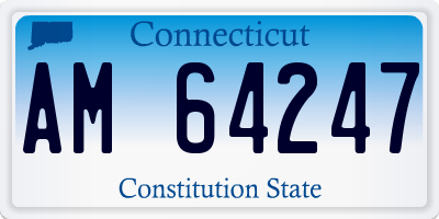 CT license plate AM64247