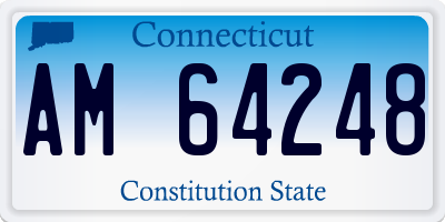 CT license plate AM64248