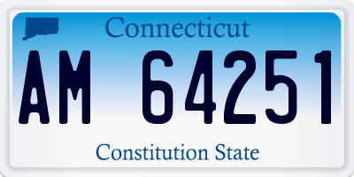 CT license plate AM64251