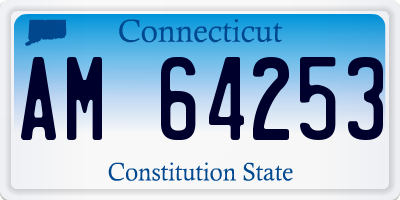 CT license plate AM64253