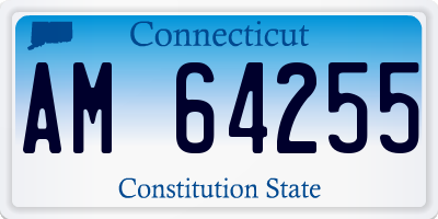 CT license plate AM64255
