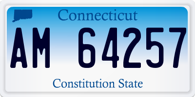 CT license plate AM64257