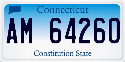 CT license plate AM64260