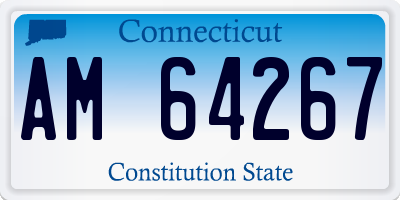 CT license plate AM64267