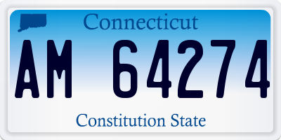CT license plate AM64274