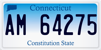 CT license plate AM64275