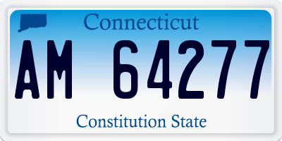 CT license plate AM64277