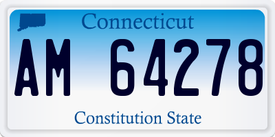 CT license plate AM64278