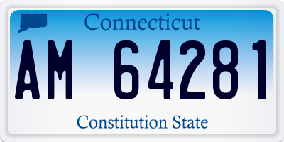 CT license plate AM64281
