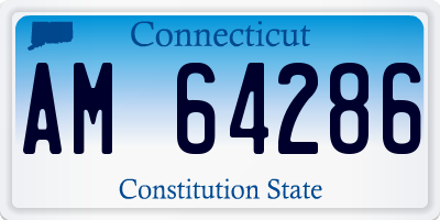 CT license plate AM64286