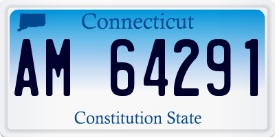 CT license plate AM64291