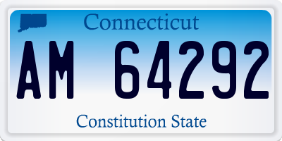 CT license plate AM64292