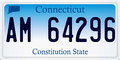 CT license plate AM64296