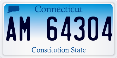 CT license plate AM64304
