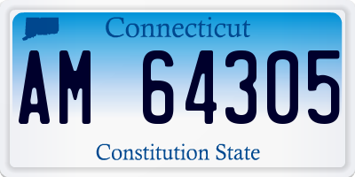 CT license plate AM64305