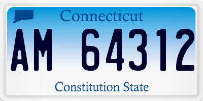 CT license plate AM64312