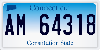 CT license plate AM64318