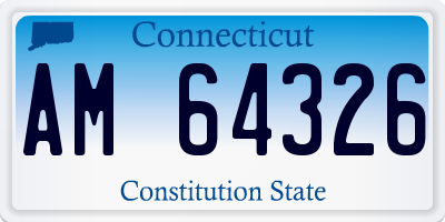 CT license plate AM64326