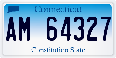 CT license plate AM64327