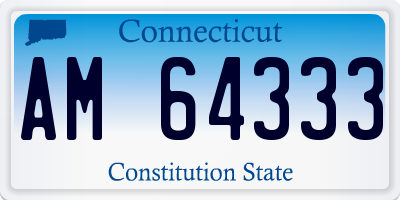 CT license plate AM64333