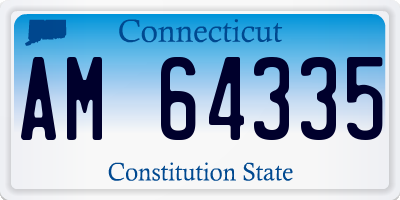 CT license plate AM64335