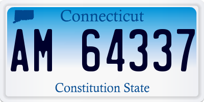 CT license plate AM64337