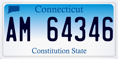 CT license plate AM64346