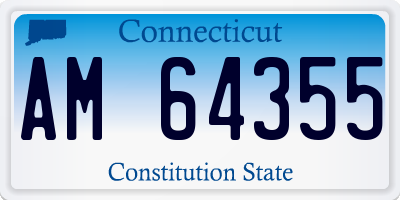 CT license plate AM64355
