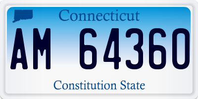 CT license plate AM64360