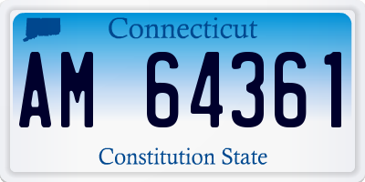 CT license plate AM64361