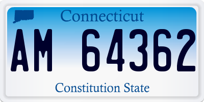 CT license plate AM64362