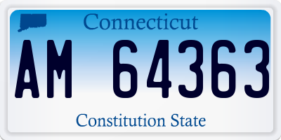 CT license plate AM64363