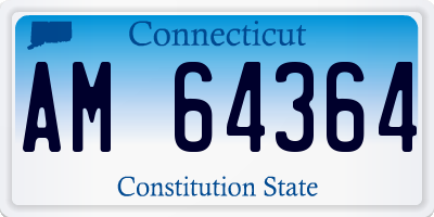 CT license plate AM64364