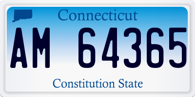 CT license plate AM64365
