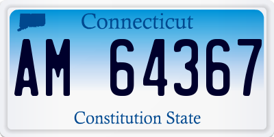 CT license plate AM64367