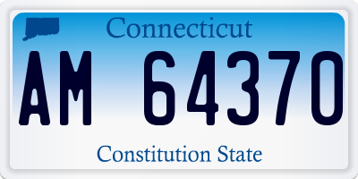 CT license plate AM64370