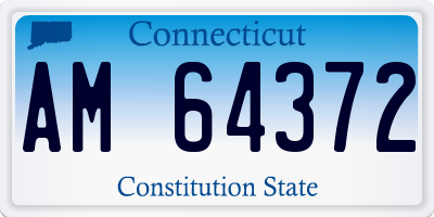 CT license plate AM64372