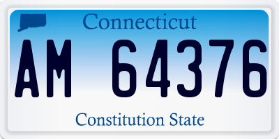 CT license plate AM64376