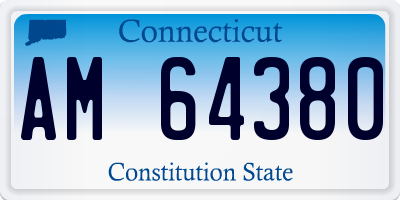 CT license plate AM64380