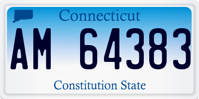 CT license plate AM64383