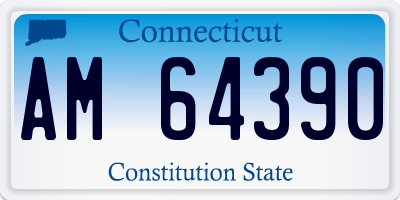 CT license plate AM64390