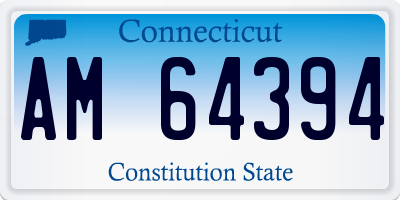 CT license plate AM64394
