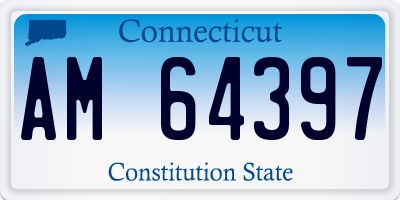 CT license plate AM64397