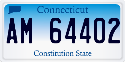 CT license plate AM64402