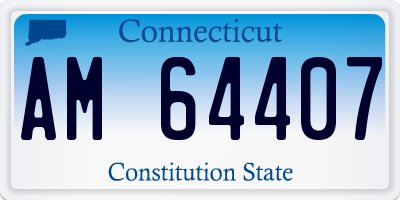 CT license plate AM64407