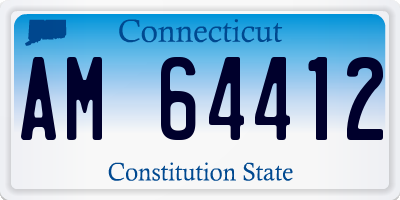 CT license plate AM64412