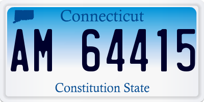 CT license plate AM64415
