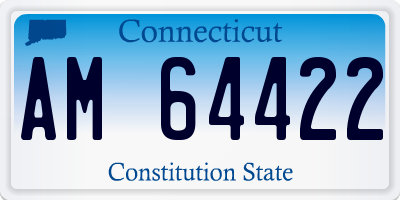 CT license plate AM64422