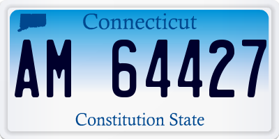 CT license plate AM64427