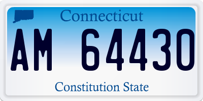 CT license plate AM64430